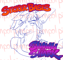 Shawn the shark sticker bases!
