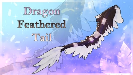 Dragon Feathered Tail - VRChat Tail