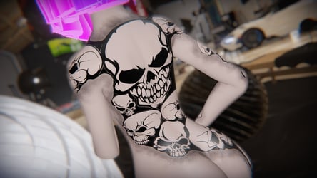 Skull Texture for Female Pandaabear Heels/FlatFoot V1