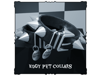 Edgy pet collars