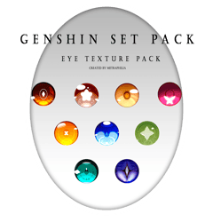 Eye texture pack Set - Genshin Impact (.psd Included)