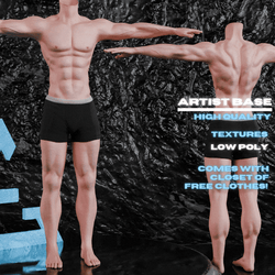 Artist Male Base - VRChat - FREE ASSESTS INCLUDED