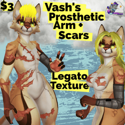Vash's Prosthetic Arm + Scars Texture - Legato