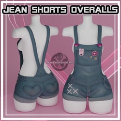 Jean Short Overalls [Commercial Use]