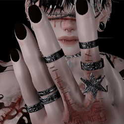 Chrome Rings Set