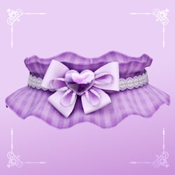 Purple Choker for VRChat with Blendshapes to fit any body type