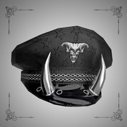 Gothic Police Hat for VRChat with Blendshapes to fit any body type