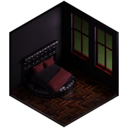 FREE [Vrchat Asset] Luxury Round Bed