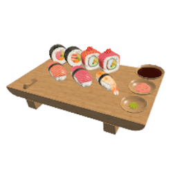 Edible sushi with fun mechanics (Avatar&World)