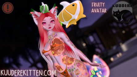 🍒 Fruity Fox Girl Avatar 🍉[+OPTIMIZED][PC ONLY][SPS][VRCHAT AVATAR]