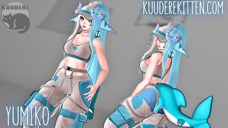 Yumiko Shark Girl Avatar [PC ONLY][+OPTIMIZED][SPS][VRCHAT AVATAR]