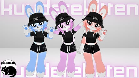 [OPTIMIZED] ChiBunny, RGB Chibi Bunny Avatar [SFW][PC/QUEST][VRCHAT AVATAR]