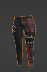 GothPants ( ZinPia Heeled Flat foot base )