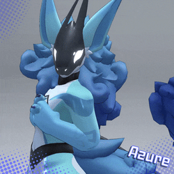 Azure - VRChat Mantled Beast Furry Model/Avatar