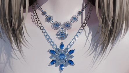 Frozen Elegance Collection (neklace, hairpin, bracelet, rings and ankle bracelet)