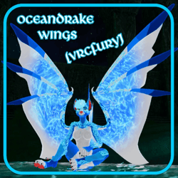 OceanDrake Wings For Vrchat (VRCFURY)