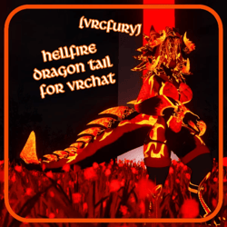 (VRCFURY) HellFire Dragon Tail For Vrchat