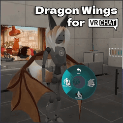 Dragon Wings for VRchat - [2026 UPDATE] - Includes controller and animations