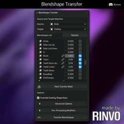 Rinvo's Blendshape Transfer (Blender Plugin)