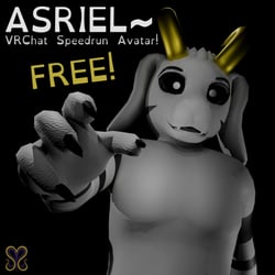 Asriel Dreemurr Femboi~ | FREE Speedrun VRChat Model!