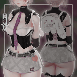 Cute Punk Outfit (Christmas Textures) (Rigged for ZinFit, VRBase EGirl, GodMagician, Saki, Xylo, NovaBeast, FoxMoth, Nardoragon)