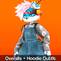 Regulus Overalls + Hoodie Outfit for VRChat!