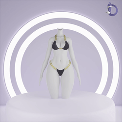 Dinzee's Chained Triangle Bikini 