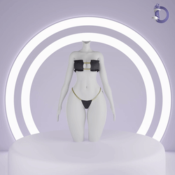  Dinzee's Chained Bandeau Bikini 