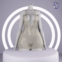 Dinzee's Rimestone Drape Dress