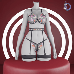 Dinzee's Convo Heart Undergarment Set