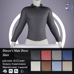 Dinzee's Male Dress Shirt 