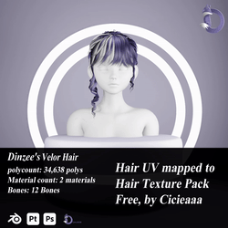 Dinzee's Velor Hair