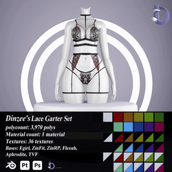 Dinzee's Lace Garter Set