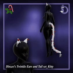 Dinzee's Twinkle Ears and Tail set - Kitty - Christmas 2025 