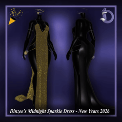 Dinzee's Midnight Sparkle Dress - New Years 2026 