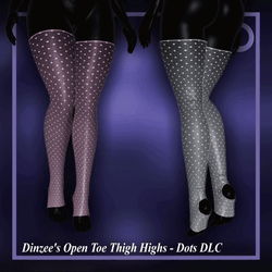 Dinzee's Open Toe Thigh Highs - Dots Texture DLC  (FREE IN DISCORD SERVER) 