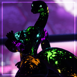 Rave Paint Spray emission mask for Lily the Snake