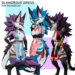 Glamourous Valentine dress for Novabeast  [ VRCHAT ]