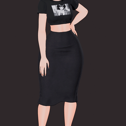 Custom-Made Pencil Skirt for ZinFit Base #1