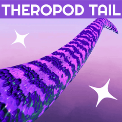 Theropod tail - dinosaur tail asset with animations