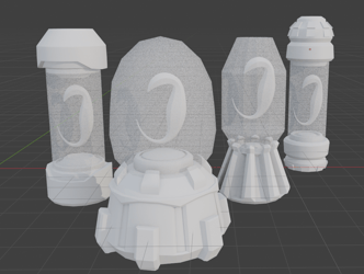 Wave 1# - 4x Embryo vials (raw mesh's)