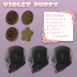 Realistic Cute Cookies! | PhysBones Interaction! | Easy Tnstall + Tutorial | Already Setup!