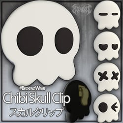 Chibi Skull Clip/Pin For VRChat