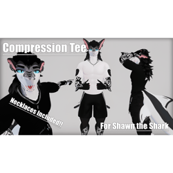 Compression Tee and Necklaces for Shawn the Shark!