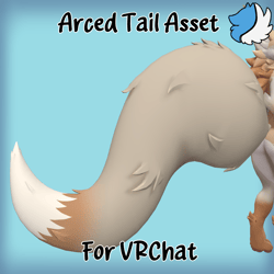 Arced Fluffy Tail- VRChat Accessory
